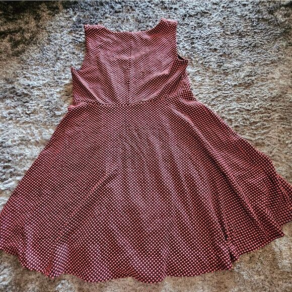 Women's Torrid Coral Black Polka Dot Swing Dress Size 2X - Picture 7 of 9